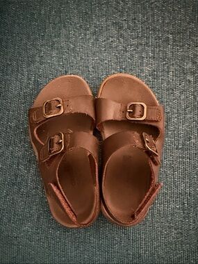 Merrell Kids Brown Double-Strap Buckle Sandals